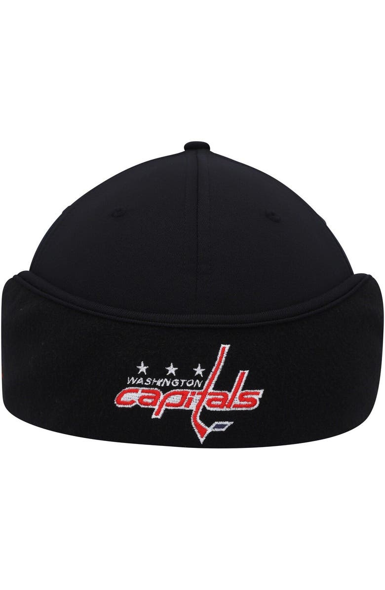 adidas Men's adidas Black Washington Capitals Earflap Flex Hat, Alternate, color,