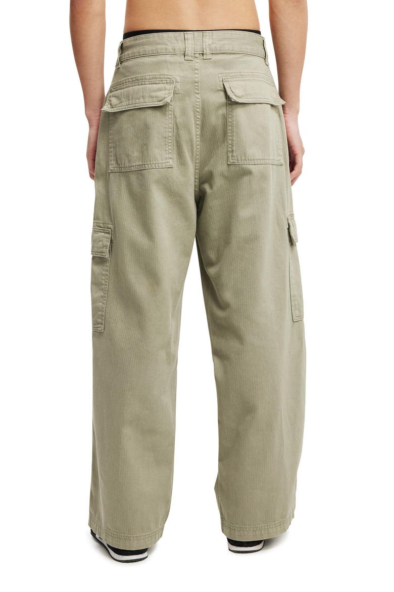 Men's Axel Super Baggy Cargo Pant, Alternate, color, Washed Military Herringbone