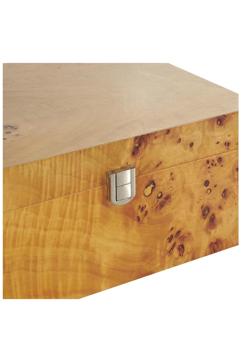 Wood Set of 2 Decorative Boxes, Alternate, color, BROWN