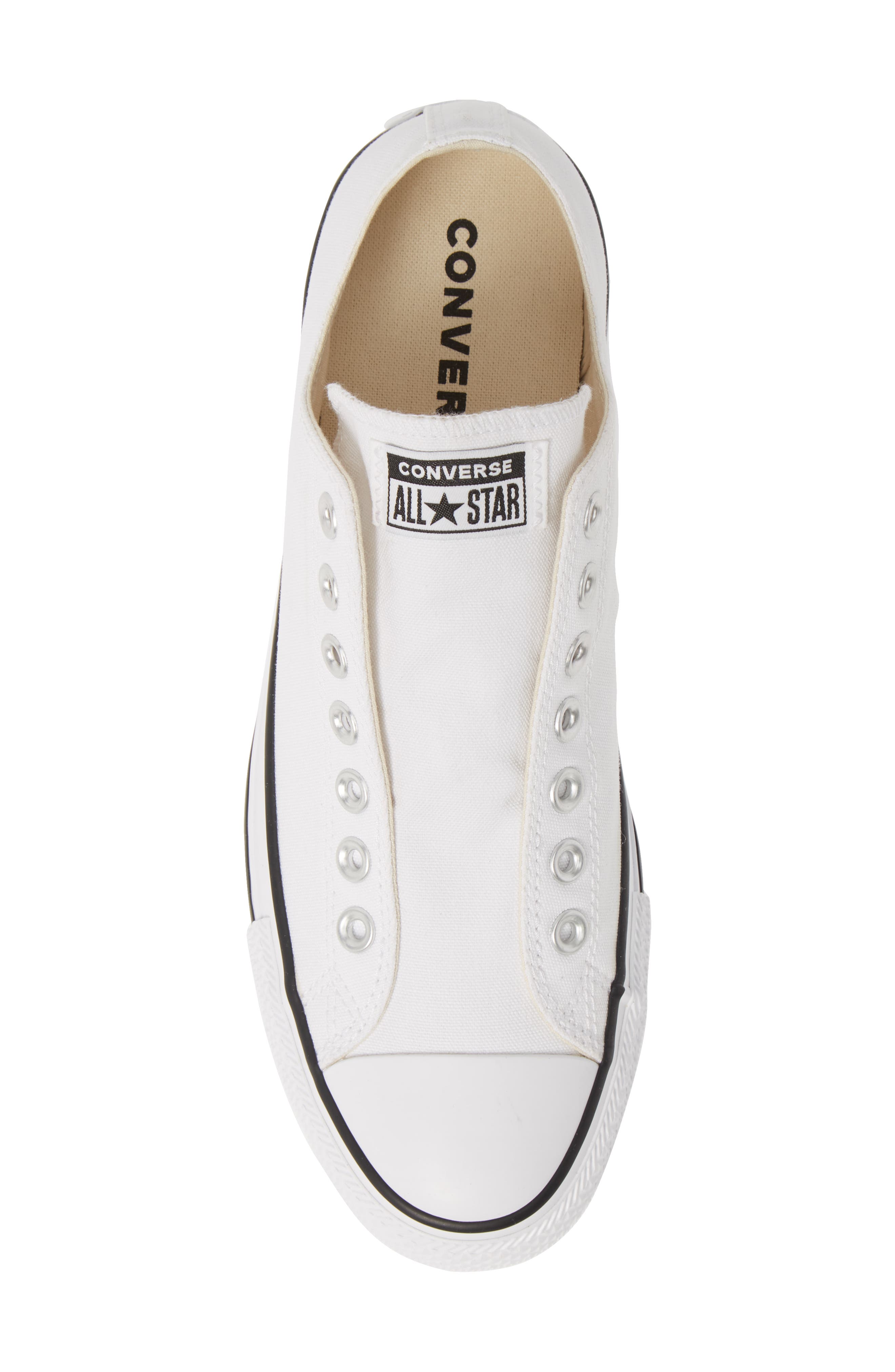 Chuck Taylor® All Star® Laceless Sneaker, Alternate, color, WHITE/ BLACK/ WHITE
