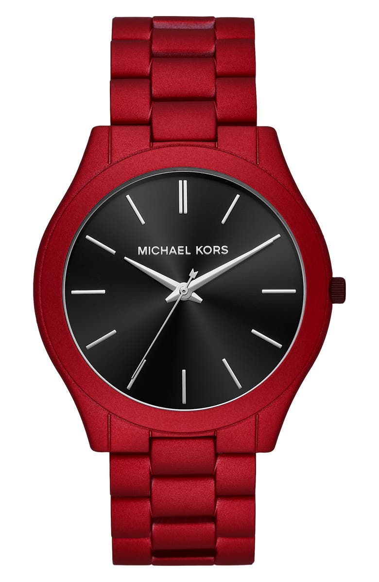 Michael Kors Slim Runway Bracelet Watch, 44mm, Main, color, 