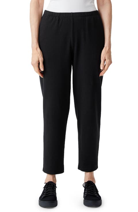 Cozy Brushed Terry Tapered Ankle Pants