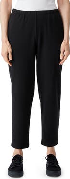 Eileen Fisher Cozy Brushed Terry Tapered Ankle Pants