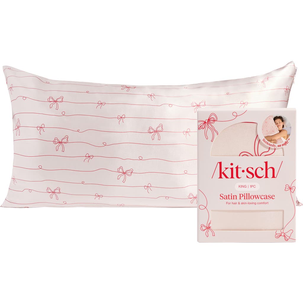 Kitsch King Satin Pillowcase In Pink