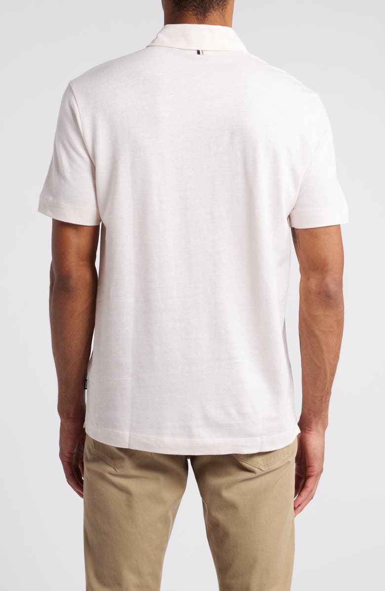 BOSS Press Cotton and Linen Polo, Alternate, color,