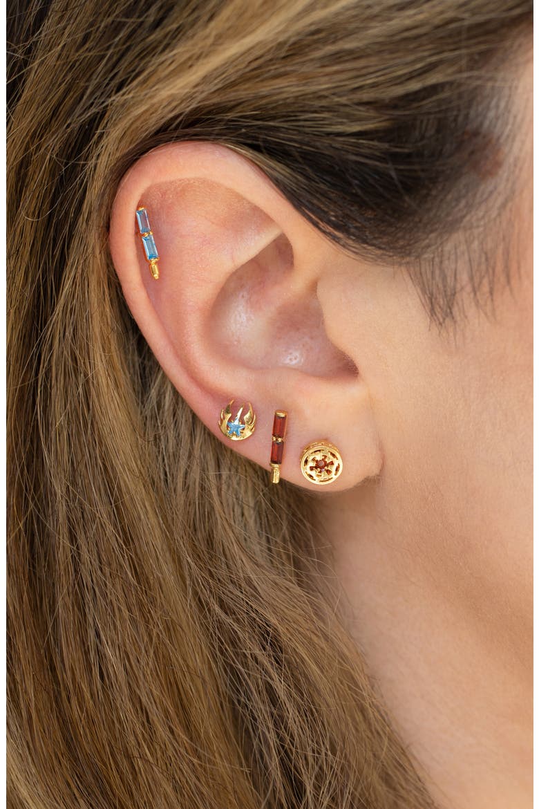 Star Wars™ Choose Your Side Set of 4 Mismatched Stud Earrings, Alternate, color, GOLD
