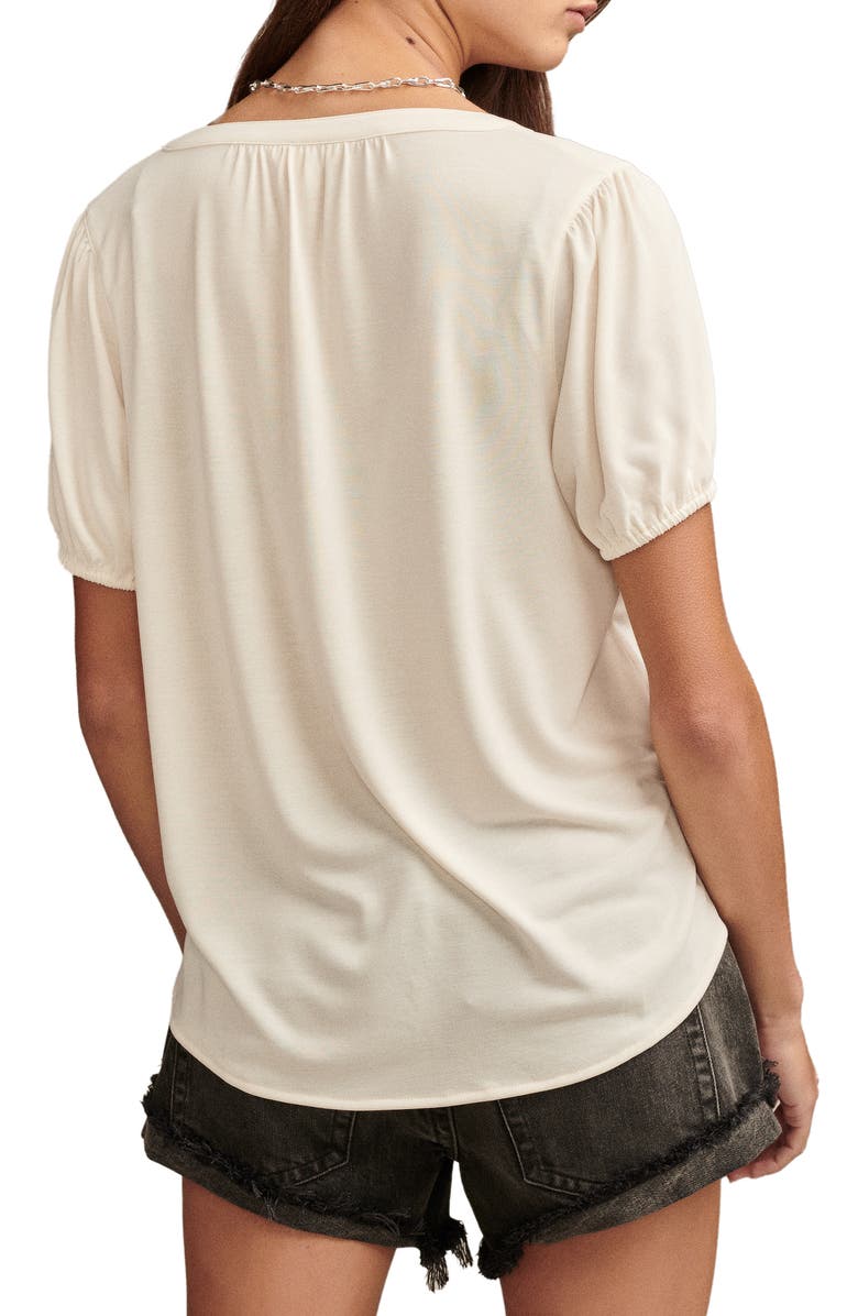Lucky Brand Sandwash Puff Sleeve Henley, Alternate, color,