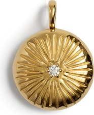 Monica Vinader Diamond Essentials Locket Charm Pendant
