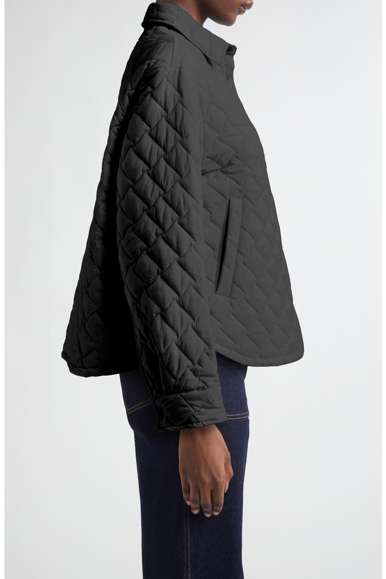 Ecoage Quilted Shirt Jacket, Alternate, color, BLACK