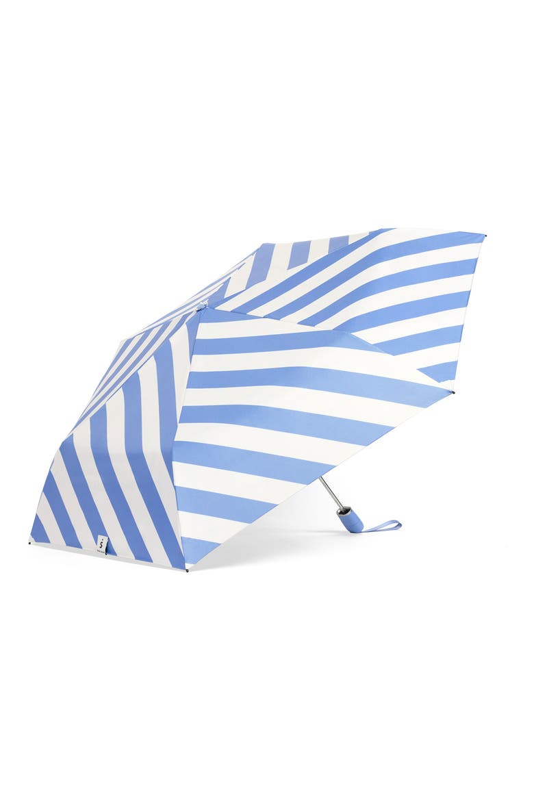 Super Slim Auto Open Compact Umbrella, Main, color, STRIATA PERIWINKLE