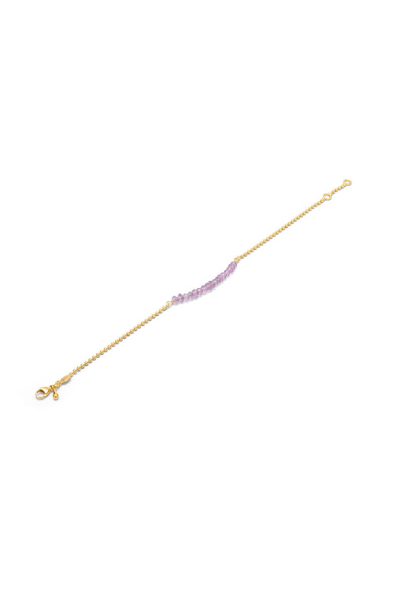 Cosmos Bracelet  with Natural Gemstones. Handmade in Italy, Alternate, color, Purple Amethyst