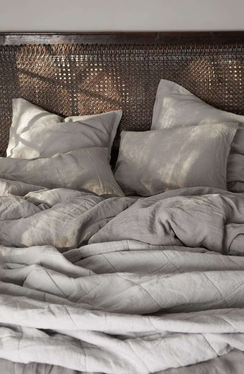 Parachute Linen Sheet Set, Alternate, color, Fog