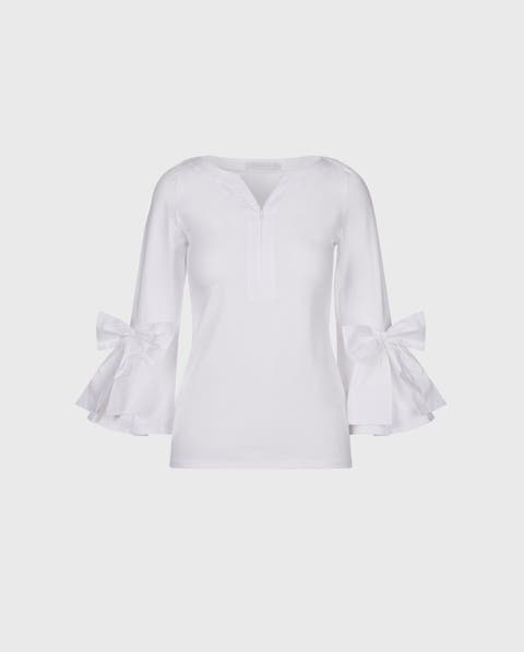 Clissa 3/4 Sleeves Fitted Pima Top shirt