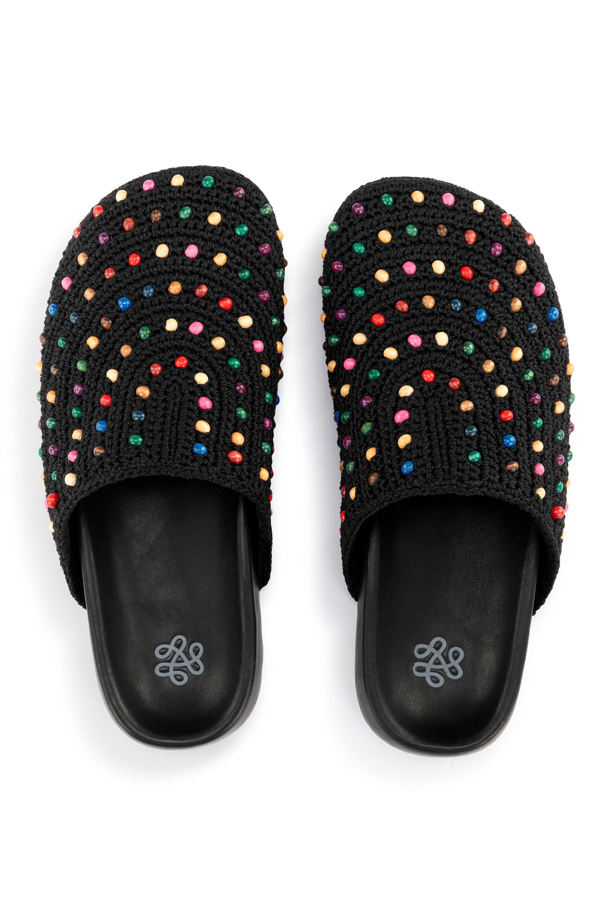 The Sak Bolinas Crochet Clog Shoe, Main, color, Black Multi Beads