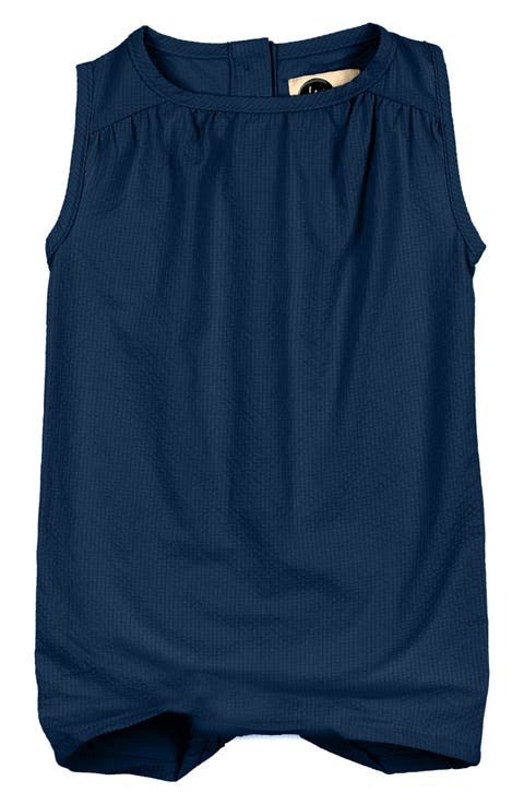 Kids' Textured Grid Romper (Toddler)