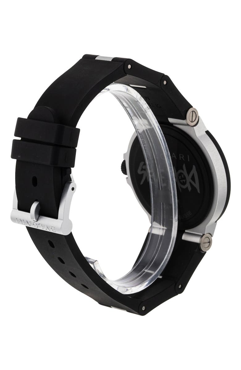 Watchfinder & Co. Bvlgari Preowned 2021 Steve Aoki Special Edition Aluminium 103539 Watch, 40mm, Alternate, color, 