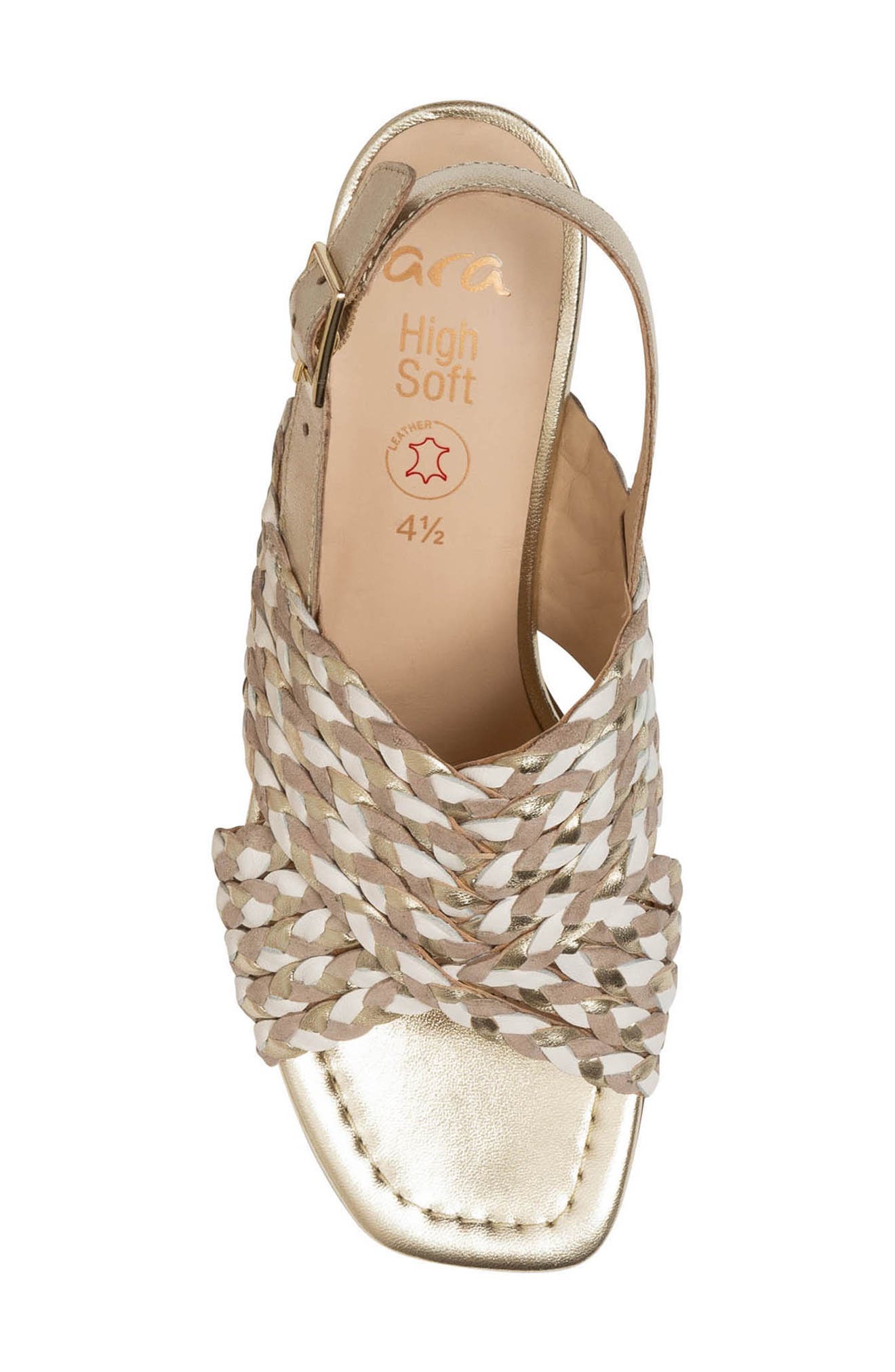 ara Benson Slingback Sandal, Alternate, color, Cream/Platinum/Sand