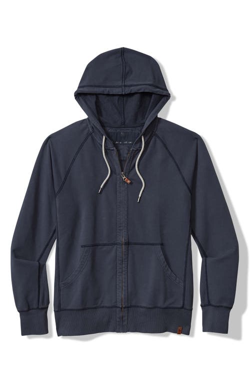 Tommy Bahama Ben & Terry Cotton Zip-up Hoodie In Ocean Deep