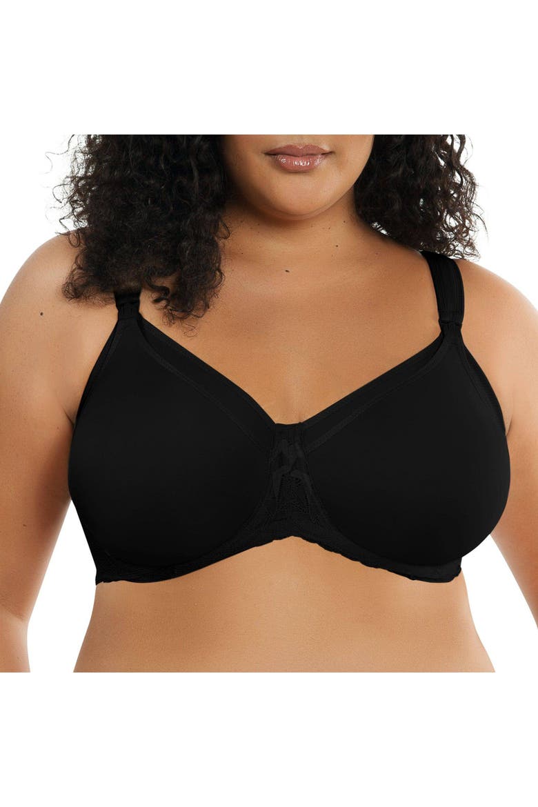 Leila Underwire Semless Cup Nursing Bra, Alternate, color, Black