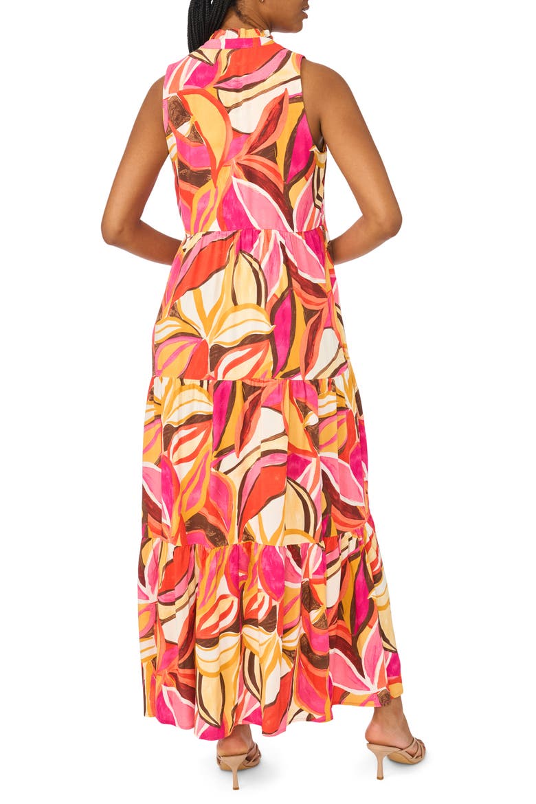 Sleeveless Tiered Maxi Dress, Alternate, color, PINK MULTI
