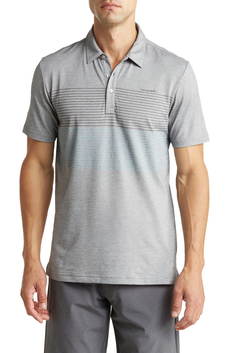 TravisMathew Quiet Nights Polo, Main, color, Heather Medium Grey