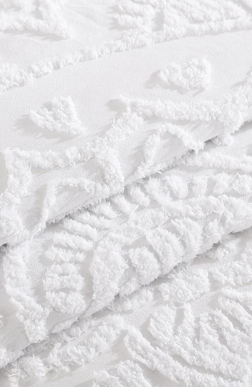 Beatrice Home Fashions Lotus Chenille Comforter In White