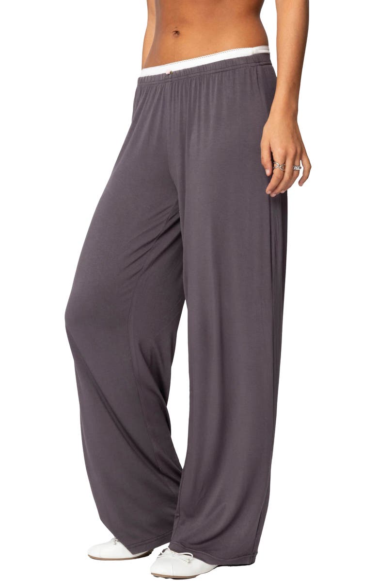 EDIKTED Elsa Layered Pants, Alternate, color, Gray