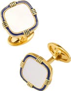 Jan Leslie Square Mother-Of-Pearl 18K Gold Vermeil Cufflinks