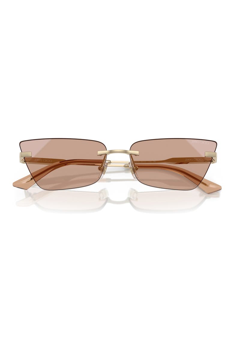 60mm Cat Eye Sunglasses, Alternate, color, PALE GOLD / BROWN GRADIENT