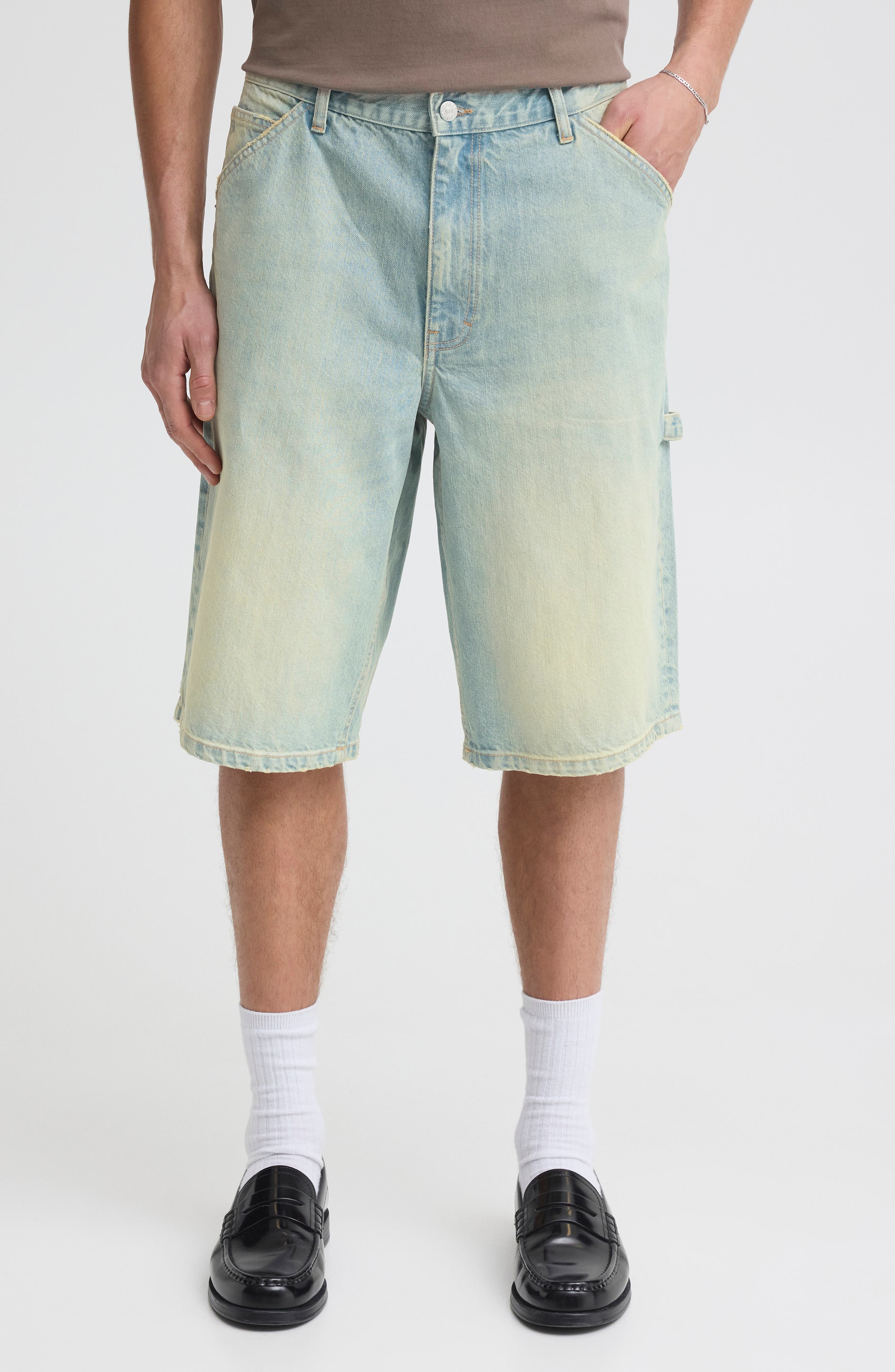 selected LIGHT BLUE BLEACHED DENIM