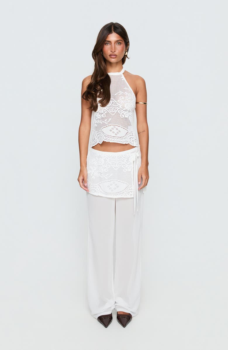 Princess Polly Claudie Sheer Lace Halter Top, Alternate, color,