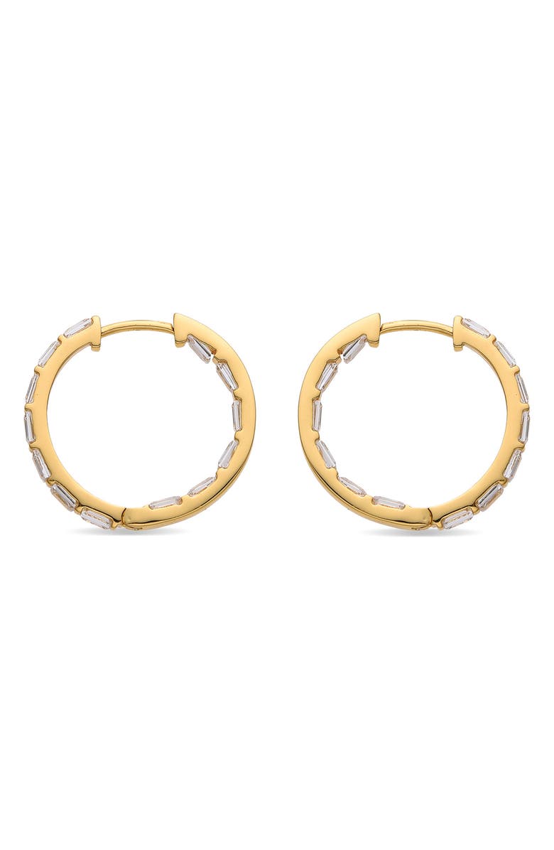 EYE CANDY LOS ANGELES Soline Cubic Zirconia Hoop Earrings, Alternate, color, Gold