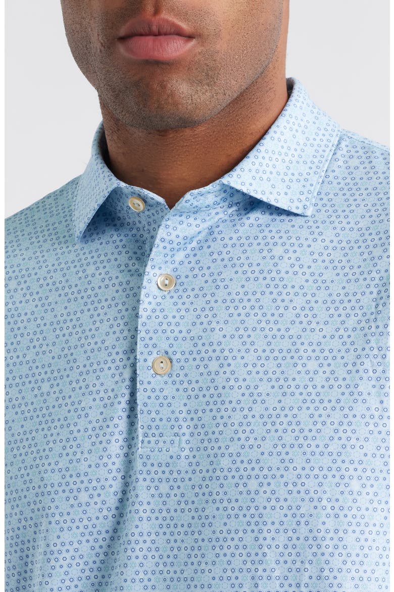 Ferdinand Geo Print Performance Jersey Polo, Alternate, color, SKY