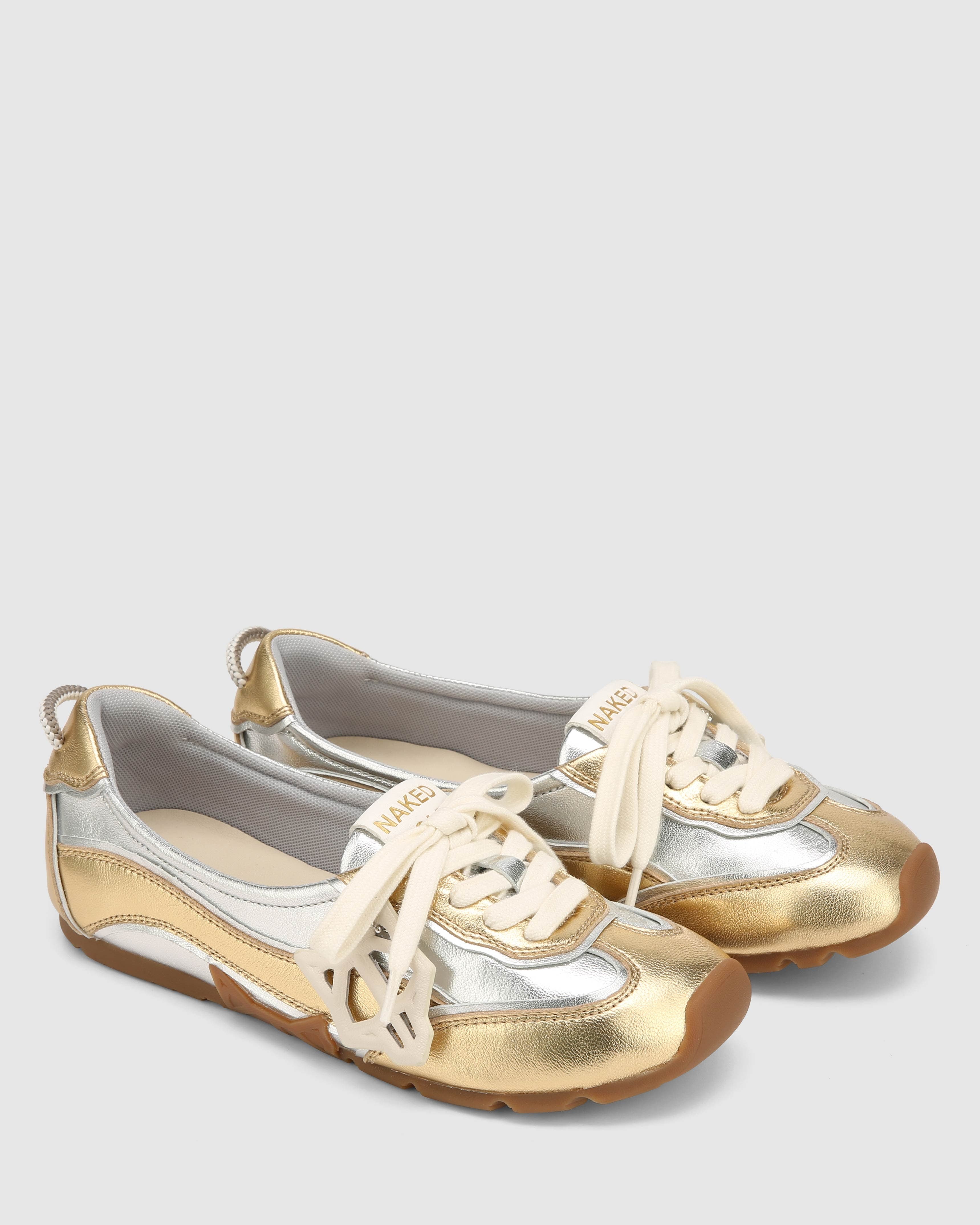 Naked Wolfe Absolute Flat, Alternate, color, Silver/Gold