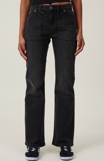 Cotton shops on flare jeans