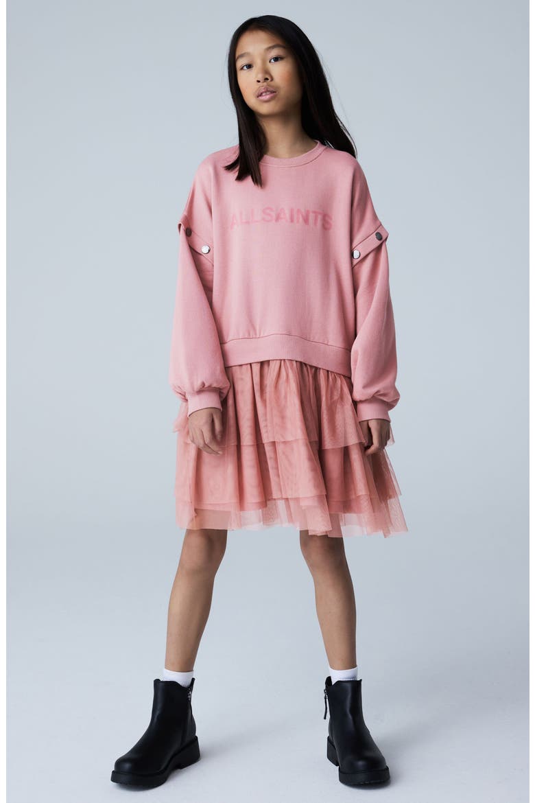 Kids' Amphia Long Sleeve Twofer Dress, Alternate, color, PINK