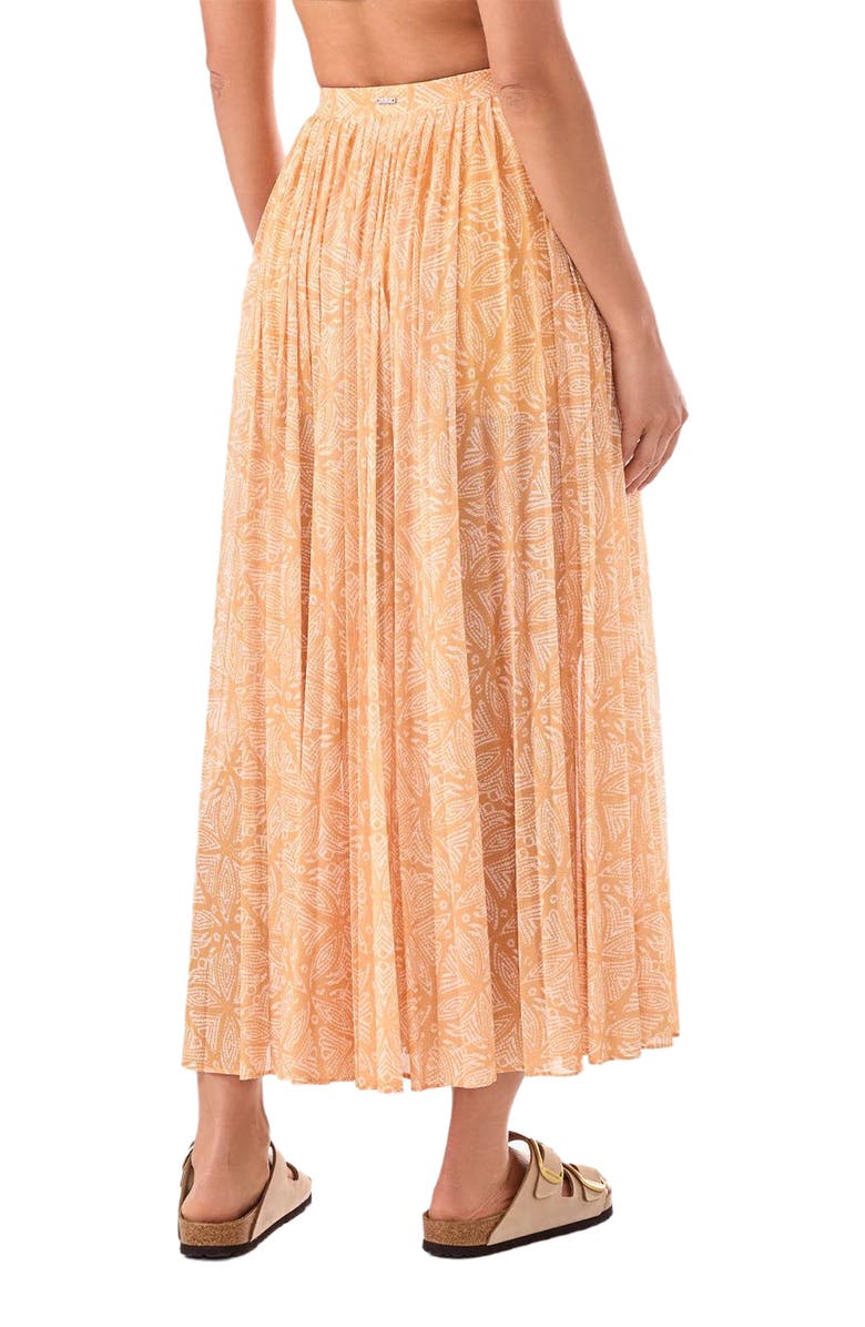 Tavi Pleated Active Coverup Skirt, Alternate, color, Apricot Batik