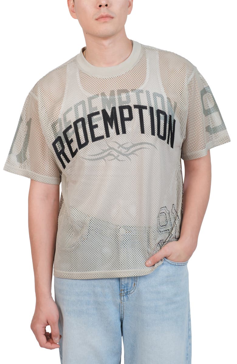 Brooklyn Cloth Redemption 91 Mesh Jersey, Main, color, Sand