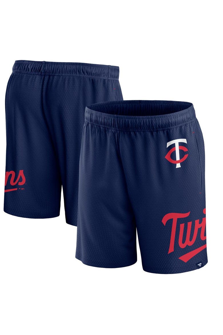 Men's Fanatics Branded Navy Minnesota Twins Clincher Mesh Shorts, Main, color, Navy