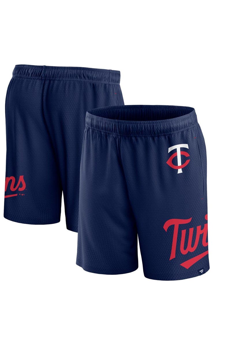 FANATICS Men's Fanatics Branded Navy Minnesota Twins Clincher Mesh Shorts, Main, color, Navy