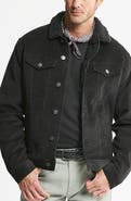 JACHS Faux Fur Lined Corduroy Trucker Jacket