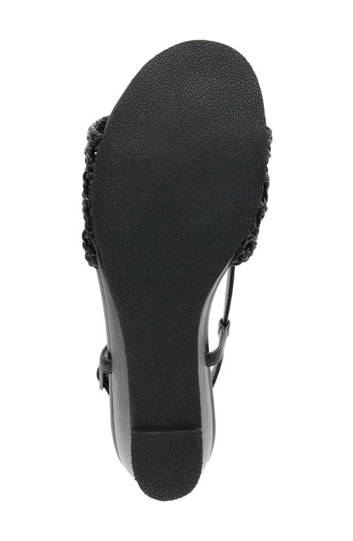 David Tate Danza Slingback Wedge Sandal In Black