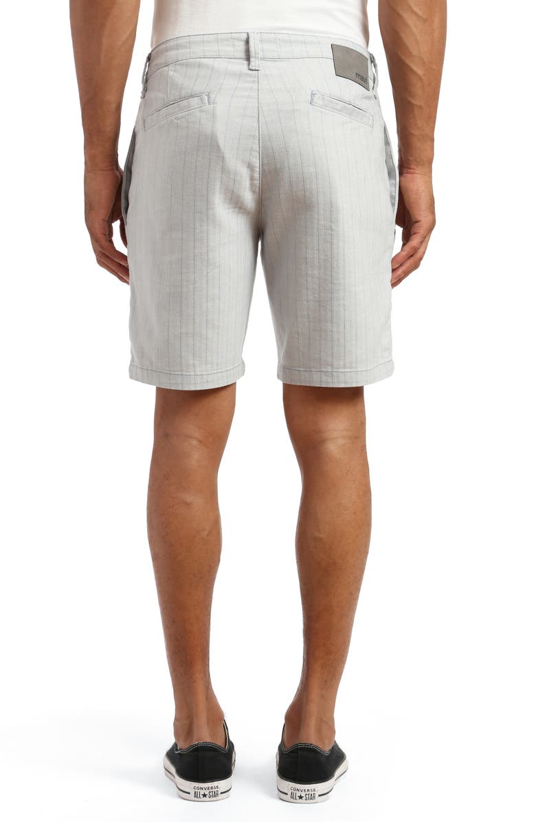 Mavi Jeans Noah Stripe Stretch Twill Flat Front Shorts, Alternate, color, Blue Stripe Linen