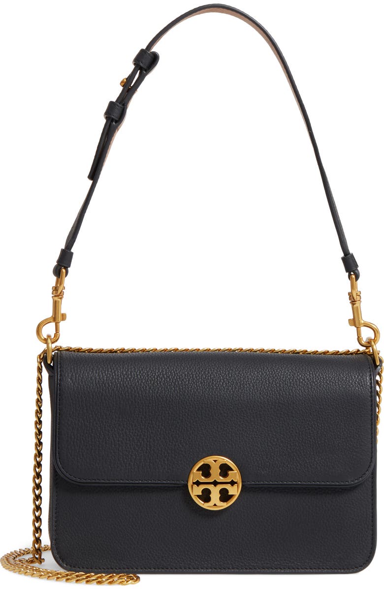 Tory Burch Chelsea Leather Shoulder Bag, Main, color,