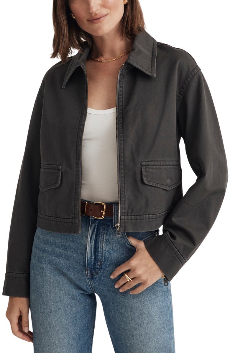 Madewell Crop (Re)generative Chino Utilitarian Jacket, Main, color, 