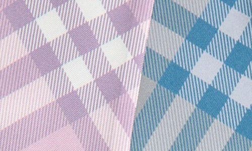 Burberry Check Silk Twill Skinny Scarf In Blue