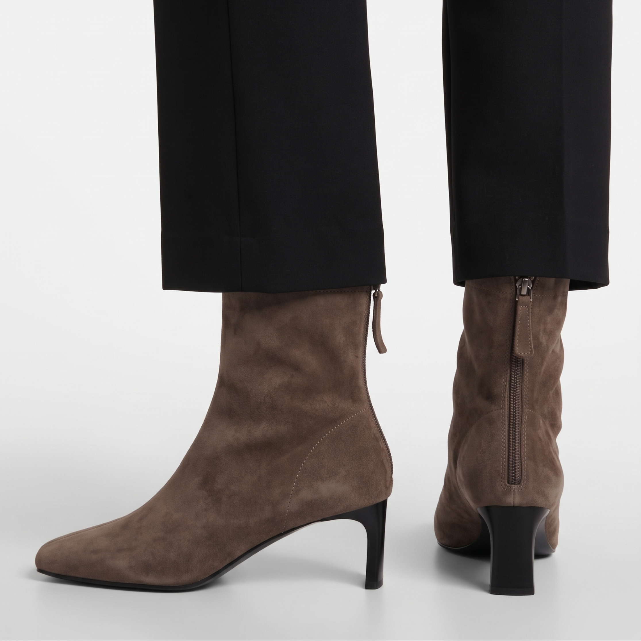 Harlow Suede Booties, Alternate, color, Taupe Suede