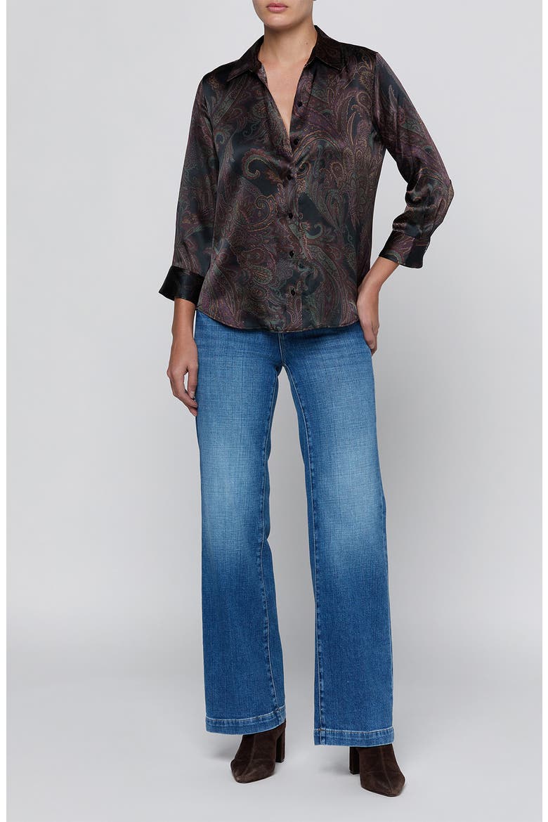 Dani Silk Button-Down Shirt, Alternate, color, MIDNIGHT MULTI LUX PAISLEY