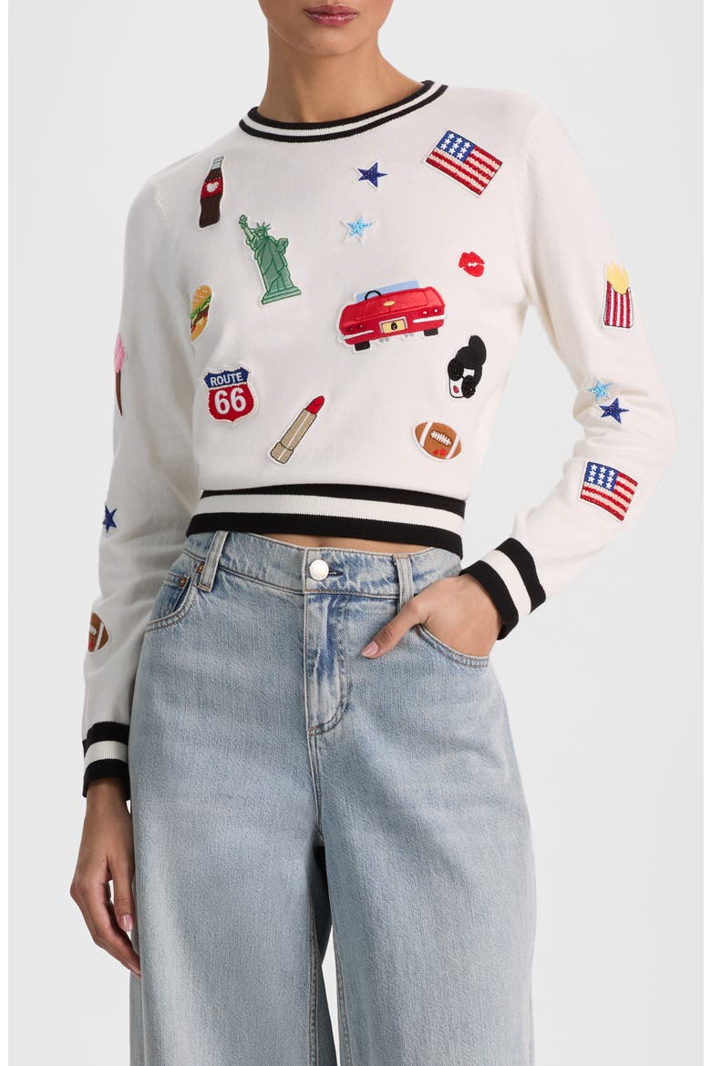 Carolann Americana Sweatshirt, Main, color, SFTWHMLTI