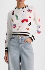 Alice + Olivia Carolann Americana Sweatshirt